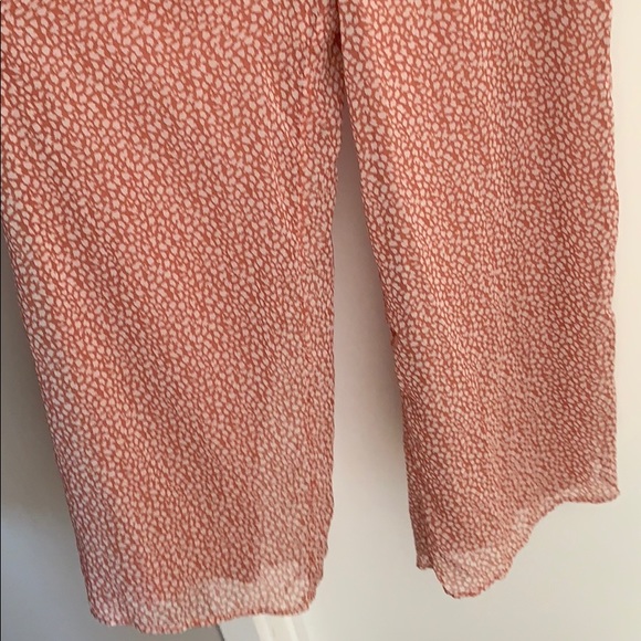 Peach printed jumpsuit NWOT - Picture 3 of 4